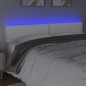 vidaXL Cabecero con LED cuero sintético blanco 180x5x78/88 cm vidaXL Cabecero con LED cuero sintético blanco 180x5x78/88 cm