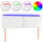 vidaXL Cabecero con LED cuero sintético blanco 144x5x78/88 cm vidaXL Cabecero con LED cuero sintético blanco 144x5x78/88 cm