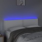 vidaXL Cabecero con LED cuero sintético blanco 144x5x78/88 cm vidaXL Cabecero con LED cuero sintético blanco 144x5x78/88 cm