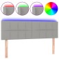 vidaXL Cabecero con LED de tela gris claro 144x5x78/88 cm vidaXL Cabecero con LED de tela gris claro 144x5x78/88 cm