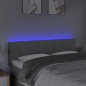 vidaXL Cabecero con LED de tela gris claro 144x5x78/88 cm vidaXL Cabecero con LED de tela gris claro 144x5x78/88 cm