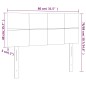 vidaXL Cabecero con LED de terciopelo azul oscuro 80x5x78/88 cm