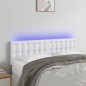 vidaXL Cabecero con LED cuero sintético blanco 144x5x78/88 cm vidaXL Cabecero con LED cuero sintético blanco 144x5x78/88 cm