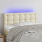 vidaXL Cabecero con LED cuero sintético color crema 90x5x78/88 cm vidaXL Cabecero con LED cuero sintético color crema 90x5x78/88 cm