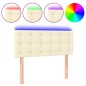 vidaXL Cabecero con LED cuero sintético color crema 80x5x78/88 cm vidaXL Cabecero con LED cuero sintético color crema 80x5x78/88 cm