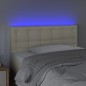 vidaXL Cabecero con LED cuero sintético color crema 80x5x78/88 cm vidaXL Cabecero con LED cuero sintético color crema 80x5x78/88 cm