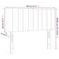 vidaXL Cabecero con luces LED de tela gris claro 80x5x78/88 cm