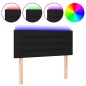 vidaXL Cabecero con LED de tela negro 90x5x78/88 cm vidaXL Cabecero con LED de tela negro 90x5x78/88 cm