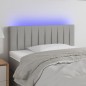 vidaXL Cabecero con LED de tela gris claro 90x5x78/88 cm vidaXL Cabecero con LED de tela gris claro 90x5x78/88 cm