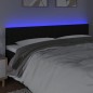 vidaXL Cabecero con LED de tela negro 160x5x78/88 cm vidaXL Cabecero con LED de tela negro 160x5x78/88 cm