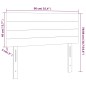 vidaXL Cabecero con LED de terciopelo gris claro 90x5x78/88 cm vidaXL Cabecero con LED de terciopelo gris claro 90x5x78/88 cm