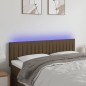 vidaXL Cabecero con LED de tela marrón oscuro 144x5x78/88 cm vidaXL Cabecero con LED de tela marrón oscuro 144x5x78/88 cm