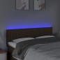 vidaXL Cabecero con LED de tela marrón oscuro 144x5x78/88 cm vidaXL Cabecero con LED de tela marrón oscuro 144x5x78/88 cm