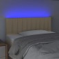 vidaXL Cabecero con LED de tela color crema 100x5x78/88 cm vidaXL Cabecero con LED de tela color crema 100x5x78/88 cm