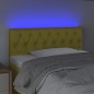 vidaXL Cabecero con LED de tela verde 90x7x78/88 cm