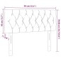 vidaXL Cabecero con LED de tela verde 90x7x78/88 cm