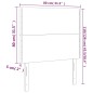 vidaXL Cabecero con luces LED tela gris claro 80x5x118/128 cm