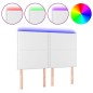 vidaXL Cabecero con luces LED cuero sintético blanco 144x5x118/128 cm vidaXL Cabecero con luces LED cuero sintético blanco 144x5x118/128 cm