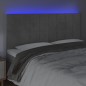 vidaXL Cabecero con luces LED terciopelo gris claro 200x5x118/128 cm vidaXL Cabecero con luces LED terciopelo gris claro 200x5x118/128 cm