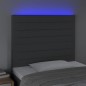 vidaXL Cabecero con luces LED tela gris oscuro 100x5x118/128 cm vidaXL Cabecero con luces LED tela gris oscuro 100x5x118/128 cm