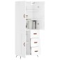 vidaXL Aparador alto madera contrachapada blanco brillo 69,5x34x180 cm vidaXL Aparador alto madera contrachapada blanco brillo 69,5x34x180 cm