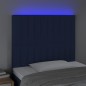 vidaXL Cabecero con luces LED tela azul 100x5x118/128 cm vidaXL Cabecero con luces LED tela azul 100x5x118/128 cm