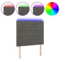 vidaXL Cabecero con luces LED terciopelo gris oscuro 100x5x118/128 cm