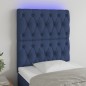 vidaXL Cabecero con luces LED tela azul 80x7x118/128 cm vidaXL Cabecero con luces LED tela azul 80x7x118/128 cm