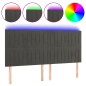 vidaXL Cabecero con luces LED terciopelo gris oscuro 180x5x118/128 cm vidaXL Cabecero con luces LED terciopelo gris oscuro 180x5x118/128 cm
