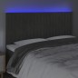 vidaXL Cabecero con luces LED terciopelo gris oscuro 180x5x118/128 cm vidaXL Cabecero con luces LED terciopelo gris oscuro 180x5x118/128 cm