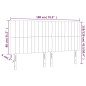 vidaXL Cabecero con luces LED terciopelo gris oscuro 180x5x118/128 cm vidaXL Cabecero con luces LED terciopelo gris oscuro 180x5x118/128 cm