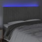 vidaXL Cabecero con luces LED terciopelo gris claro 160x5x118/128 cm vidaXL Cabecero con luces LED terciopelo gris claro 160x5x118/128 cm
