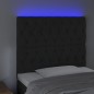vidaXL Cabecero con luces LED terciopelo negro 100x7x118/128 cm vidaXL Cabecero con luces LED terciopelo negro 100x7x118/128 cm