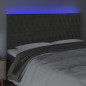 vidaXL Cabecero con luces LED terciopelo gris oscuro 200x7x118/128 cm vidaXL Cabecero con luces LED terciopelo gris oscuro 200x7x118/128 cm