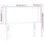 vidaXL Cabecero con LED de tela azul 83x16x78/88 cm
