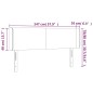 vidaXL Cabecero con LED cuero sintético marrón 147x16x78/88 cm vidaXL Cabecero con LED cuero sintético marrón 147x16x78/88 cm
