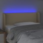 vidaXL Cabecero con LED de tela crema 83x16x78/88 cm vidaXL Cabecero con LED de tela crema 83x16x78/88 cm