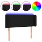 vidaXL Cabecero con LED de tela negro 93x16x78/88 cm vidaXL Cabecero con LED de tela negro 93x16x78/88 cm