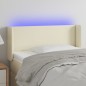 vidaXL Cabecero con LED cuero sintético crema 103x16x78/88 cm vidaXL Cabecero con LED cuero sintético crema 103x16x78/88 cm