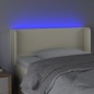 vidaXL Cabecero con LED cuero sintético crema 103x16x78/88 cm vidaXL Cabecero con LED cuero sintético crema 103x16x78/88 cm