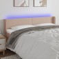 vidaXL Cabecero con LED cuero sintético capuchino 183x16x78/88 cm vidaXL Cabecero con LED cuero sintético capuchino 183x16x78/88 cm