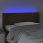 vidaXL Cabecero con LED de tela marrón oscuro 103x16x78/88 cm vidaXL Cabecero con LED de tela marrón oscuro 103x16x78/88 cm