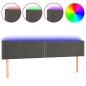 vidaXL Cabecero con LED de terciopelo gris oscuro 163x16x78/88 cm vidaXL Cabecero con LED de terciopelo gris oscuro 163x16x78/88 cm