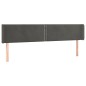 vidaXL Cabecero con LED de terciopelo gris oscuro 163x16x78/88 cm vidaXL Cabecero con LED de terciopelo gris oscuro 163x16x78/88 cm