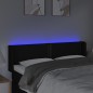 vidaXL Cabecero con LED de tela negro 147x16x78/88 cm vidaXL Cabecero con LED de tela negro 147x16x78/88 cm