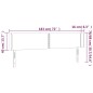 vidaXL Cabecero con LED de tela gris oscuro 183x16x78/88 cm
