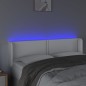 vidaXL Cabecero con LED cuero sintético blanco 147x16x78/88 cm vidaXL Cabecero con LED cuero sintético blanco 147x16x78/88 cm
