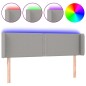vidaXL Cabecero con LED de tela gris claro 147x16x78/88 cm vidaXL Cabecero con LED de tela gris claro 147x16x78/88 cm