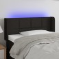 vidaXL Cabecero con LED de tela negro 93x16x78/88 cm