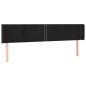 vidaXL Cabecero con LED de terciopelo negro 203x16x78/88 cm vidaXL Cabecero con LED de terciopelo negro 203x16x78/88 cm